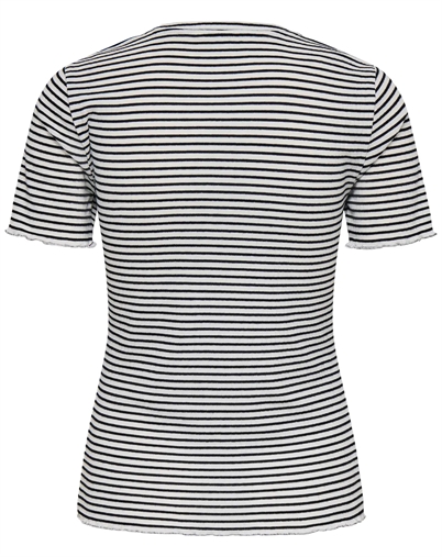 Only - ONLSaga O-Neck Top - Cloud Dancer/Black